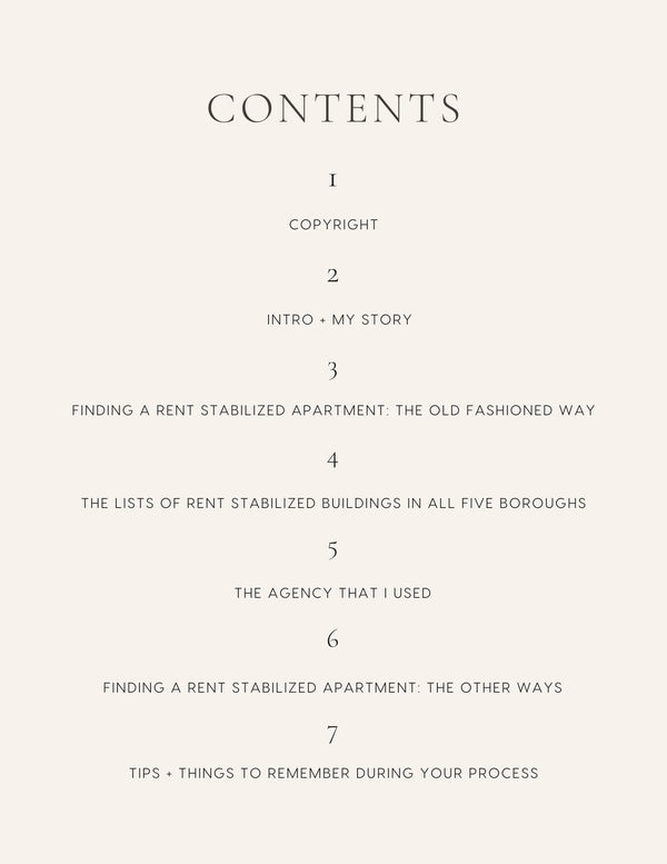 NYC RENT STABILIZED APARTMENT GUIDE