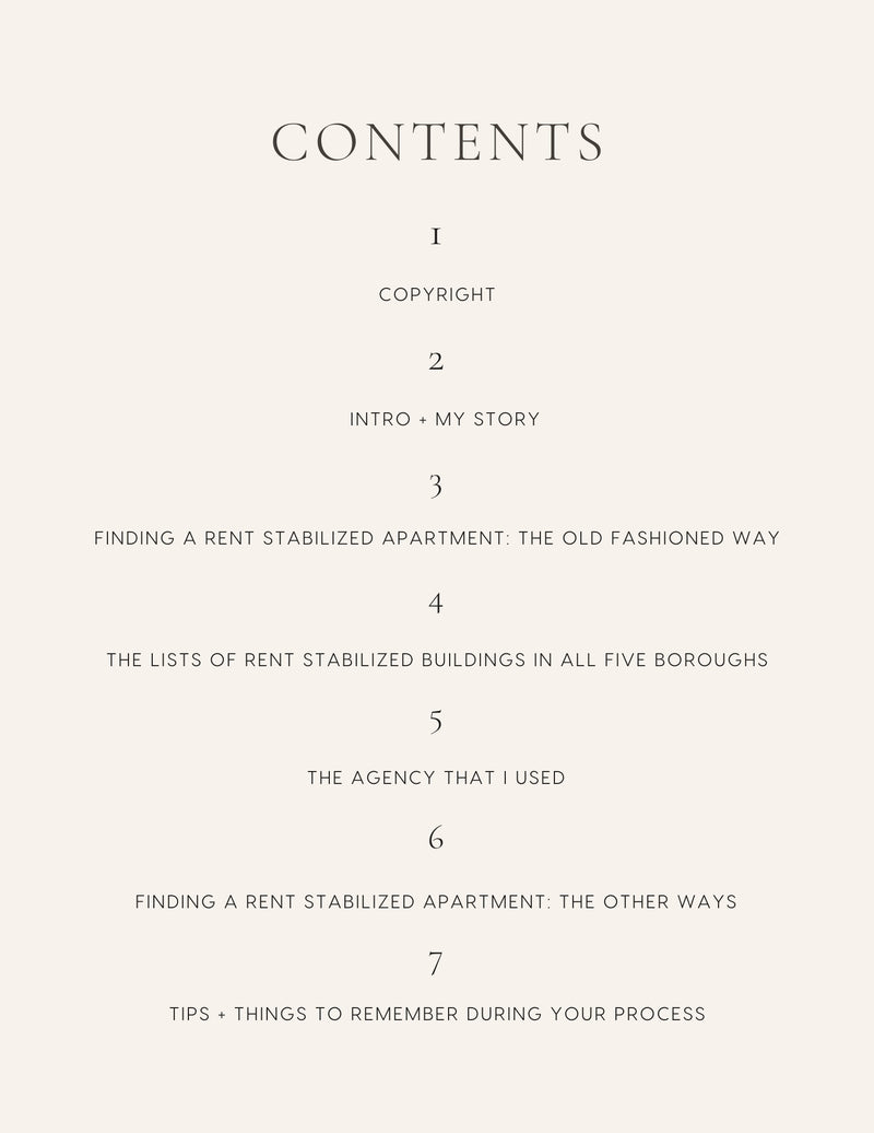 NYC RENT STABILIZED APARTMENT GUIDE