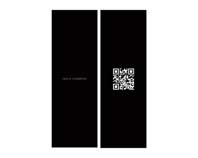 BLACK INDIA SUMMERS BOOKMARK